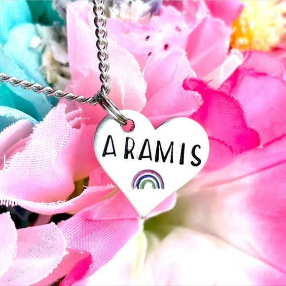 Rainbow Necklace- Rainbow Gifts - Rainbow Jewelry - Name Necklace - Personalized - Picture 2 of 2